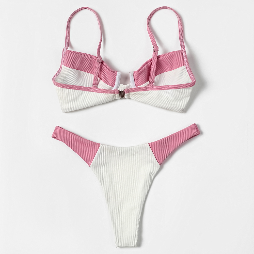 ZTVitality splicing com nervur - Underwire Bra Padded avaliação e preço